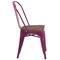 Flash Furniture Purple Metal Stackable Chair with Wood Seat, PK4 4-ET-3534-PUR-WD-GG - alternate 5